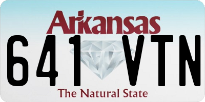 AR license plate 641VTN