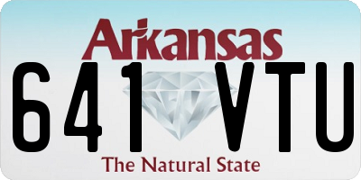 AR license plate 641VTU