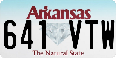 AR license plate 641VTW