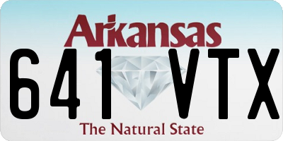 AR license plate 641VTX