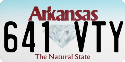AR license plate 641VTY