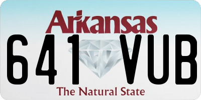 AR license plate 641VUB