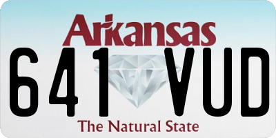 AR license plate 641VUD