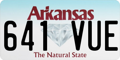 AR license plate 641VUE