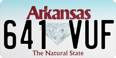 AR license plate 641VUF
