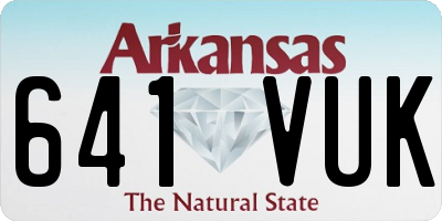 AR license plate 641VUK