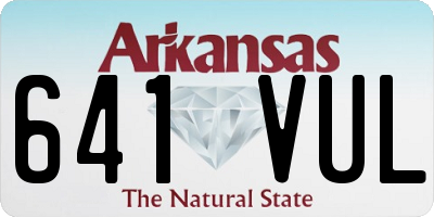 AR license plate 641VUL