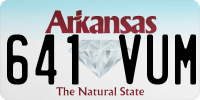 AR license plate 641VUM