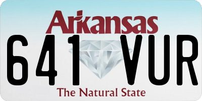 AR license plate 641VUR