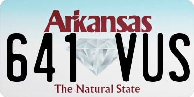 AR license plate 641VUS