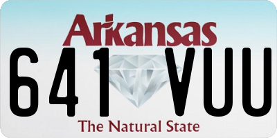 AR license plate 641VUU