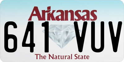 AR license plate 641VUV