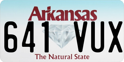 AR license plate 641VUX