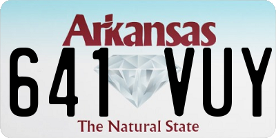 AR license plate 641VUY