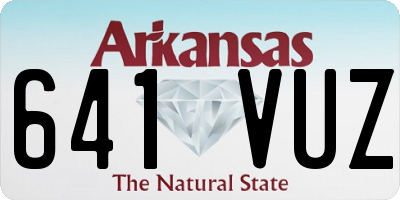 AR license plate 641VUZ