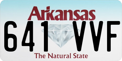 AR license plate 641VVF