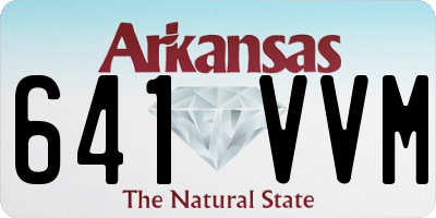 AR license plate 641VVM