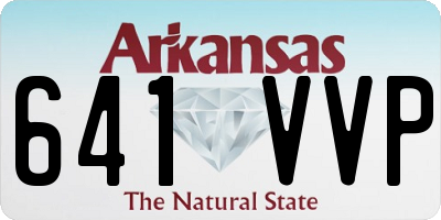 AR license plate 641VVP