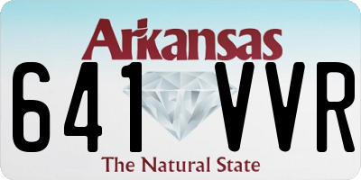 AR license plate 641VVR