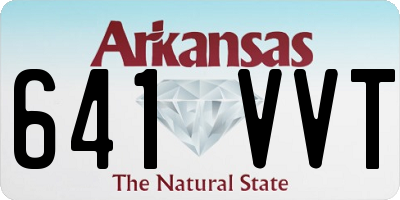 AR license plate 641VVT