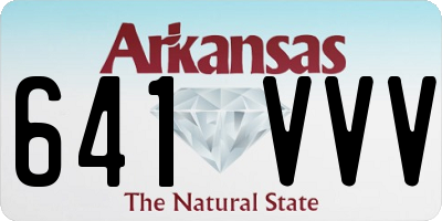 AR license plate 641VVV