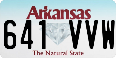 AR license plate 641VVW
