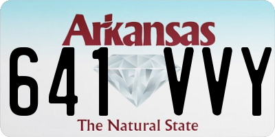 AR license plate 641VVY