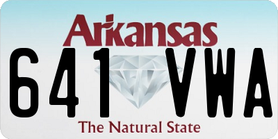 AR license plate 641VWA