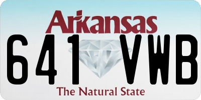 AR license plate 641VWB