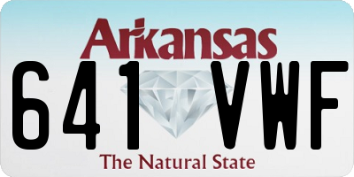 AR license plate 641VWF