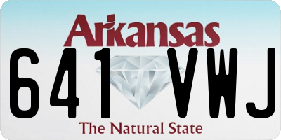 AR license plate 641VWJ