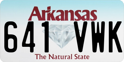 AR license plate 641VWK