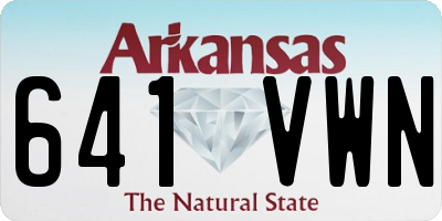 AR license plate 641VWN
