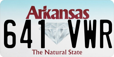 AR license plate 641VWR