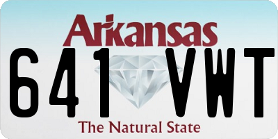 AR license plate 641VWT