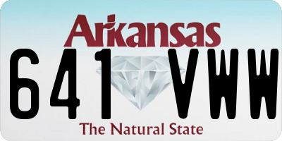 AR license plate 641VWW