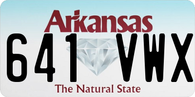 AR license plate 641VWX