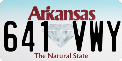AR license plate 641VWY