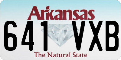 AR license plate 641VXB