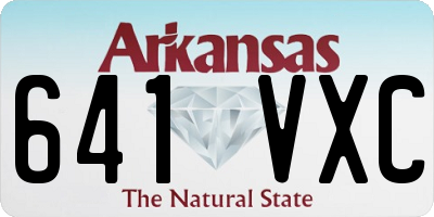 AR license plate 641VXC