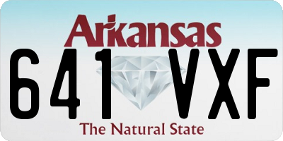 AR license plate 641VXF
