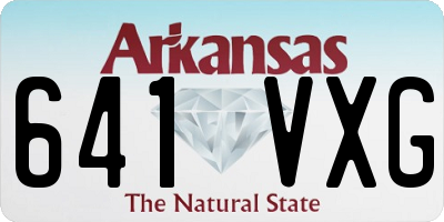 AR license plate 641VXG