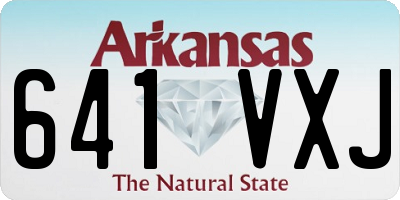 AR license plate 641VXJ