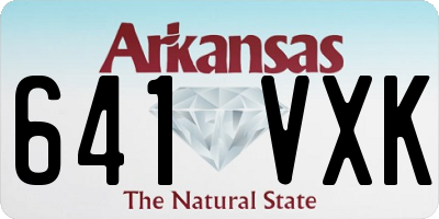 AR license plate 641VXK