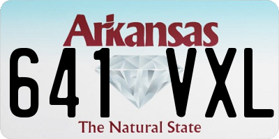 AR license plate 641VXL