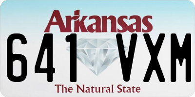 AR license plate 641VXM