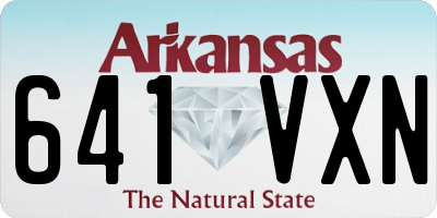 AR license plate 641VXN