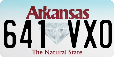 AR license plate 641VXO