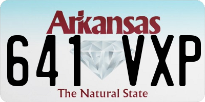 AR license plate 641VXP