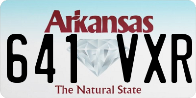 AR license plate 641VXR